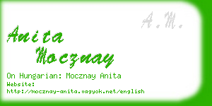 anita mocznay business card